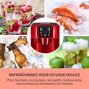 Machine à glaçons Klarstein 2L, jusqu’à 12 kg, eau froide