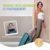 BOACAY Couverture de Voyage Douce et Chaude pour Avion et Voiture - Essentiel pour Les Longs Vols pour Femmes, Hommes, Enfants - Ore