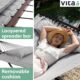 Vita5 Hamac sur Pied 2 Places avec Coussin, Hamacs Double Portable, Support Solide en Acier revetu, Charge Max de 200 Kg, Hauteur Re