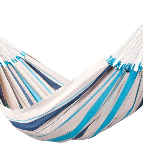 LA SIESTA Caribena Aqua Blue - Hamac classique simple en coton