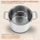 Nutrichef Marmite en Acier Inoxydable-11 Litres-Marmite Inox-Acier Inoxydable de Qualite Alimentaire-Induction Lourde-Faitout-Grande