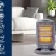 Radiateur halogène oscillant BEPER 1200W silencieux