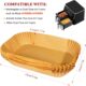 100 Pcs Papier Cuisson Air Fryer, Rectangle 1422 CM Papier Air Fryer Pour Ninja, Philips, Qualite Alimentaire Papier Sulfurise, Pap