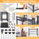 JAMATA Support de four a micro-ondes,2 Niveaux Support de Four a Micro-Ondes Extensible,Etagere Rangement Cuisine Four a Micro Ondes