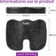 Coussin coccyx Radikor en mousse à mémoire antidérapant