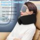 817bJX8zdiL._AC_SL1500_.jpg KUOGAS Coussin de Voyage Oreiller Avion en Mousse Memoire - Coussin Avion Cou Reglable avec Velcro - Oreiller de Voyage avec Masqu