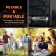 SunJas Barbecue a Charbon de Bois INOX Taille Grande BBQ Pliable Barbecue Grill a Charbon Four de Charbon Portable Robuste 73 x 32