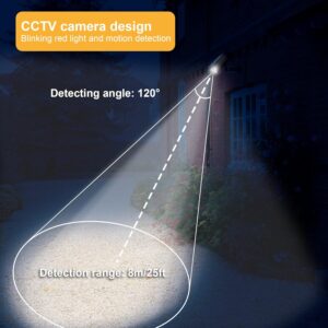 Proxinova Camera Factice Exterieur, Projecteur Solaire avec Detecteur de Mouvement Exterieur PIR, Eclairage Exterieur Solaire durabl