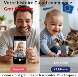 Caméra surveillance PARINNOV 5MP 360° WiFi - détection cri