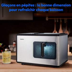 Machine à glaçons MEDION Nugget 2 L, 15 kg, autonettoyante