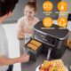 2 Pieces Moule Gaufre Air Fryer pour Ninja AF400EU, AF451EU et SL400EU, Moule Silicone Patisserie Accessoires Air Fryer, Moule Gatea