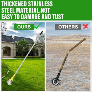 YEELOR Adjustable Length Rotary Edger Trimmer Stainless Steel Lawn Tool for Manual Edging Rotary Edging for Sidewalks Gardens Drivew