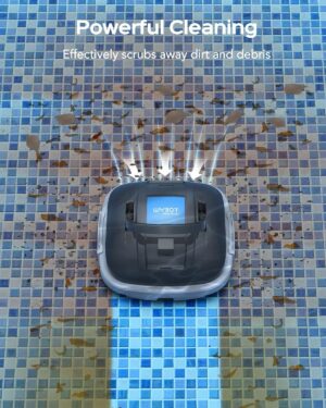 819bunrW0tL._AC_SL1500_.jpg WYBOT Wireless Pool Robot for Above Ground Pools up to 80 m2, Double Motorised Vacuum Cleaner Robot Swimming Pool 100 Minutes Powerf