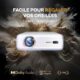 AURZEN Eazze D1 Official NetfIix, Doiby, Auto FocusKeystone, HDR10, Mini Portable Bluetooth WiFi Projector, Full HD 1080P Video Pro