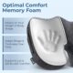 5 Stars United Coussin de siege pour Bureau - Oreiller en Mousse a memoire de Forme a 100, Soulagement de la Douleur Coccyx, sciati