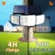 intelamp Lampe Solaire Exterieur avec Detecteur de Mouvement 6000mAh 1200LM Eclairage Solaire,4 Modes Telecommande,IP65 Etanche Pr
