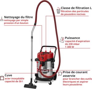 Aspirateur eaux et poussières Einhell TE-VC 5090 Rouge