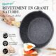GiPP PoeLe Sauteuse 28 Cm Avec Couvercle - Bord Haut - ReveTement En Granit AntiadheSif - 4,5 L - Sans PfosPfoa - Cuisson Saine - W