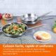 Amazon Basics Lot de 3 poeles a frire en acier inoxydable revetues d'aluminium, passe au four et au lave-vaisselle, poeles de 20 cm,