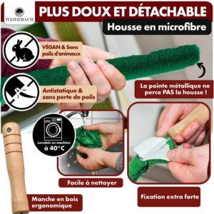 Brosse à radiateur WEIDEBACH 125/110cm microfibre sans poils