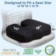 5 Stars United Coussin de siege pour Bureau - Oreiller en Mousse a memoire de Forme a 100, Soulagement de la Douleur Coccyx, sciati