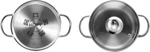 Kopf 124238 Mini cocotte Parvus, 2 pieces, Ø 12 14 cm, 0,65 0,7 litre, inox