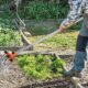 BARAYSTUS Long Handle Retractable Rotary Cultivator Stainless Steel Weatherproof with Removable Teeth Cultivator Kit for Soil Mixing