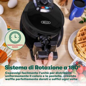 Bella Rotating Waffle Maker, Black