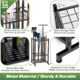Garden Tool Organizer for Garage - Holds 35 Long Tools