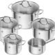 Set 5 marmites ZWILLING inox induction, 4 couvercles