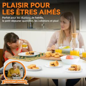 Baker's Friend Gaufrier Machine, 11 x 5.5 cm Mini Gaufrier, Rond Miniature Gauffrier Multifonctions Enfants et Adultes, Petit Gaufri