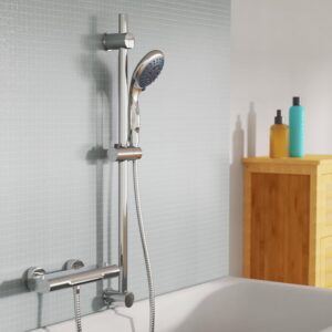 EISL WELLY DX6051CSB Shower Set with Hose and Bracket, Water Saving Gasket, Shower Head with Hose Chrome