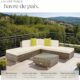 TecTake XXL Outdoor Garden Furniture Set in Poly Rattan Modular 5-Seater Sofa, 3 Armchairs, Living Room, 2 Pouffe Stool and 1 Garde