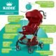 KIDIZ Poussette Premium Pliable 360Roues Harnais 5 Points Incl. Porte-boisson Housse de pluie, Dossier reglable Capote pare-so