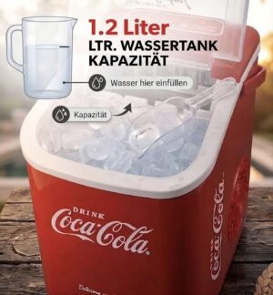 81GU5TIOoxL._SL1500_.jpg Machine à glaçons Salco Coca-Cola rouge 2 tailles 10 kg/24h