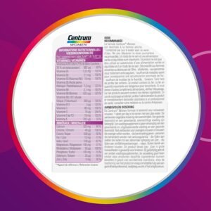 Centrum Women multivitamines femme, 13 Vitamines et 10 Mineraux, Complements Alimentaires pour Femmes, Lot de 2x30 Comprimes