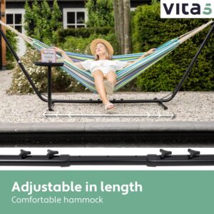 Hamac sur pied Vita5 2 pers toile coton, support solide