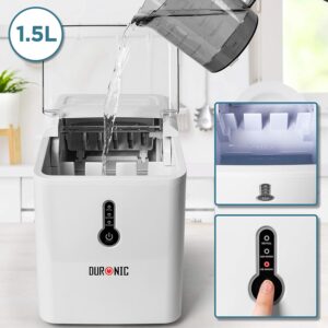 Machine à glaçons automatique Duronic 120W - 9 cubes en 7-9 min, réservoir 1,5 L