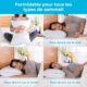 Linenspa 40 x 60 cm Oreiller en flocons de mousse a memoire de forme - paquet de 2, Blanc