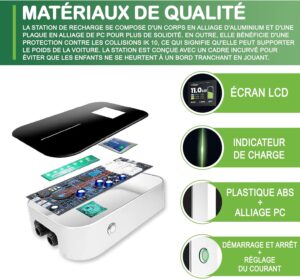ANFIL 3-Phase Charging Station for Electric Vehicles - EU Standard 16A Charger, 11kW IEC 62196-2 - 6.1m Charging Cable, Type 2 Plug