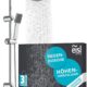 EISL EASY ENERGY DX12004-A Shower Column, Shower Column without Taps, 2 in 1 with Large Rain Shower and Rain Column Shower without T