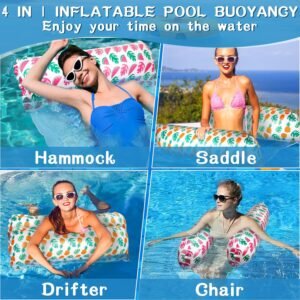 Hamac gonflable piscine ITMNMNL 4-en-1 flottant 2 pcs