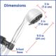 Ecoflow ETC-443E Pommeau de douche a main 3 reglages 2 GPM Chrome