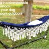 ANYOO Hamac de Jardin Exterieur Coton Hamac a Pampilles Macrame avec Sangles d'arbre, Hamac Compact Portable avec Sac de Transport p