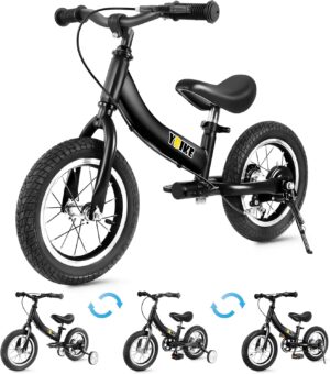 Draisienne 2 en 1 YBIKE, frein et pédales 12/14/16 pouces