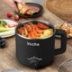 Vocha Multicuiseur Electrique, petite marmite electrique en acier inoxydable 1,6 L, hot pot electrique portable pour chambre d'etudi