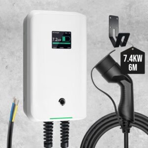 Morec 7kw ev Charger Single Phase Type 2 32A Charging Station EU Standard wallbox IEC 62196-2 with Power Cable for Distribution Box
