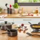 Tefal Faitout 24 cm (4,7 L) couvercle verre, Tous feux sauf induction, Revetement antiadhesif, Fabrique en France, Easy Cook Cle