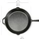 Amazon Basics Poele a frire en fonte pre-enduite, 38.9 cm, Noir