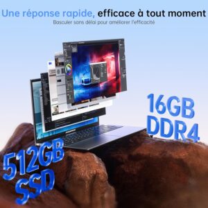 ACEMAGIC 17.3 Inch Laptop PC Laptop 16GB DDR4 512GB SSD Extension 2TB 4 Cores N-97 (up to 3.6 GHz) Capacity 6000 mAh 3 x USB3.2 BT5.